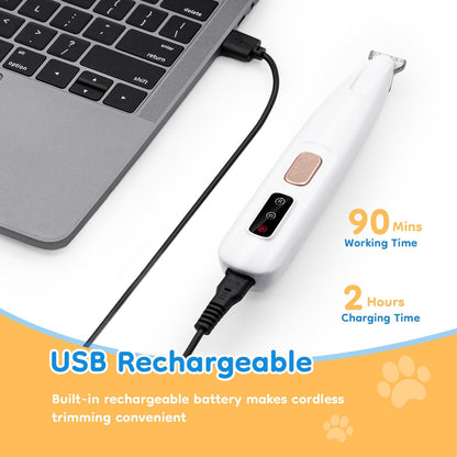 Low-Noise LED Clippers for Dogs & Cats | Tangle-Free Hygiene Trimming